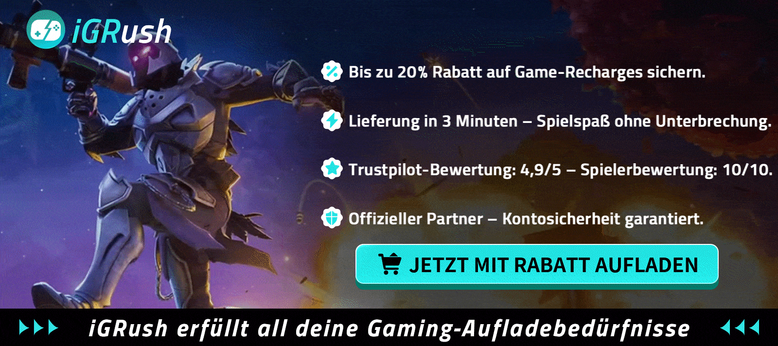 Plattform zum Aufladen von Spielen